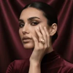 Gold plated pearl circle ring for womens in Pakistan