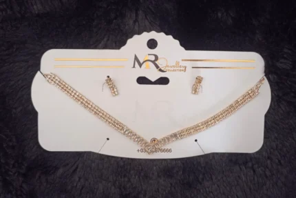 Gold Plated Necklace & Stud Tops Set for Women | Elegant Artificial Jewellery Pakistan