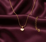 Gold plated heart pendant necklace for women in Pakistan