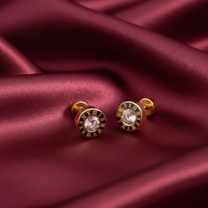 Gold plated crystal stud tops for women in Pakistan