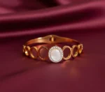 Gold plated chain style pearl bangle for womens in Pakistan